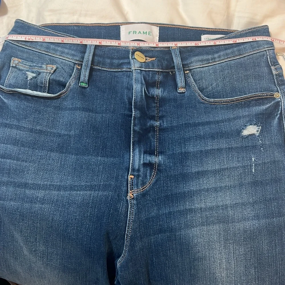 Frame Denim Women's Straight Leg Jeans - Blue - Picture 10 of 11